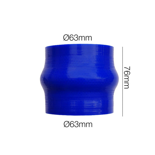 Fuelle Manitor con manguito azul, largo 76 mm, diámetro interior 63 mm-ICCTUNING