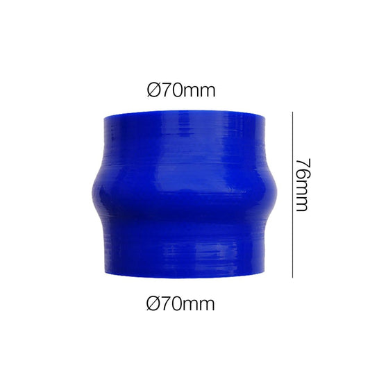 Fuelle Manitor con manguito azul, largo 76 mm, diámetro interior 70 mm-ICCTUNING