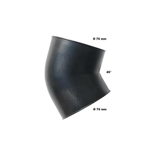 Accesorio de goma de 45° de diámetro 76 mm-ICCTUNING