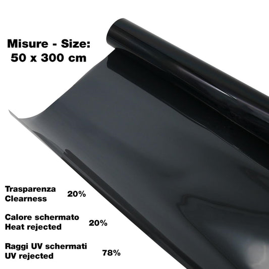 Película de vidrio Mediana Negra 50X300 cm-ICCTUNING