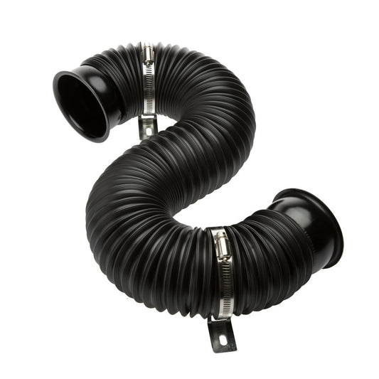 Tubo de aspiración negro con racores negros de diámetro 76 mm-ICCTUNING