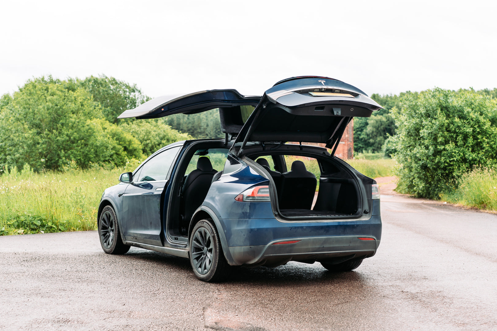 parasoles car shades Tesla Model X 2016->-ICCTUNING