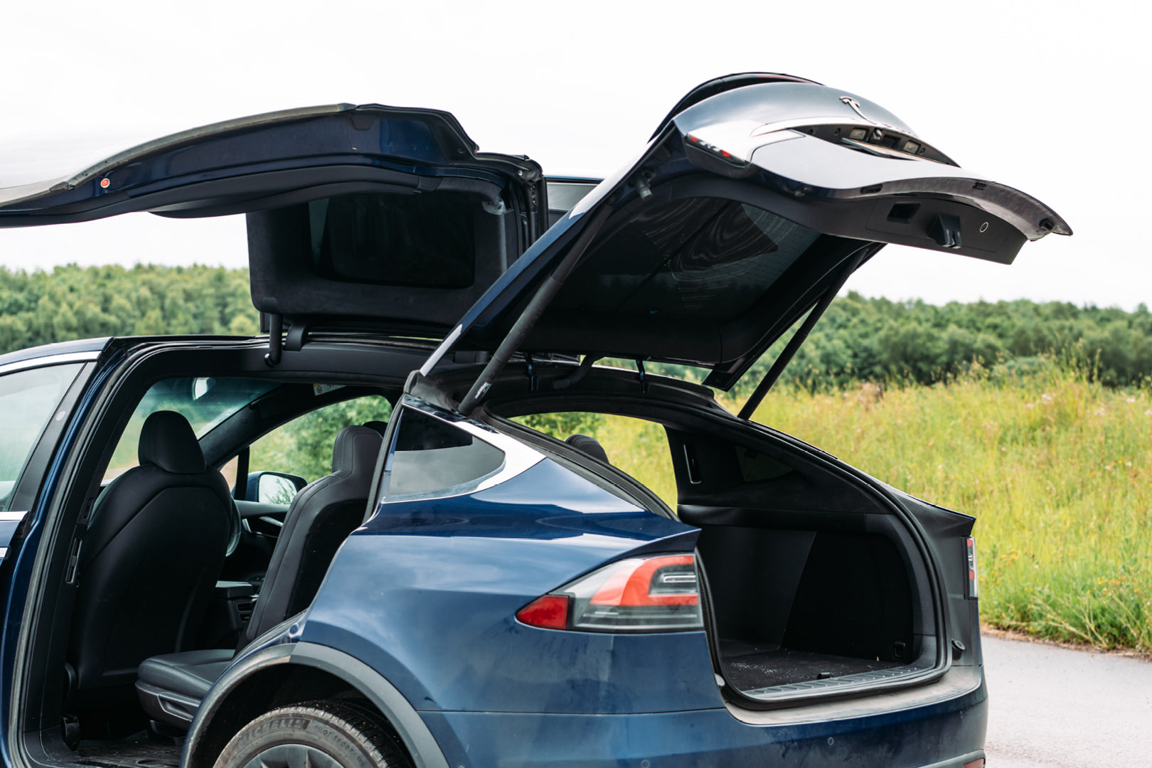 parasoles car shades Tesla Model X 2016->-ICCTUNING