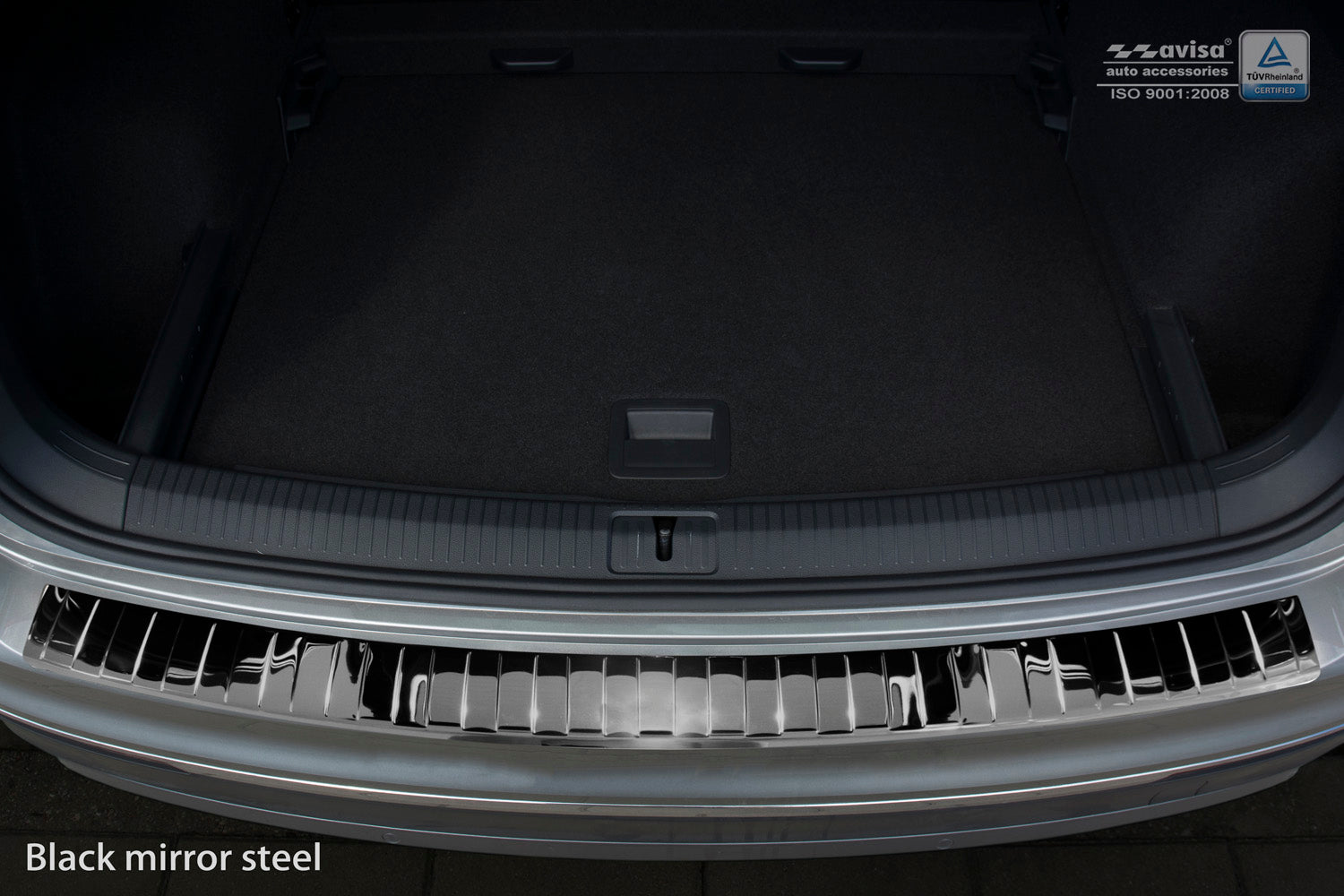 protector de parachoques trasero VW TIGUAN negro espejo