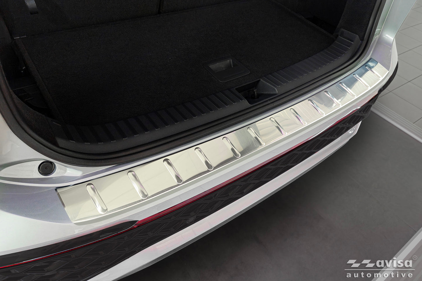 protector de parachoques trasero VW TAYRON plata satinado