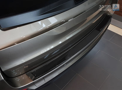 protector de parachoques trasero BMW X5 F15 negro acero, negro fibra de carbono