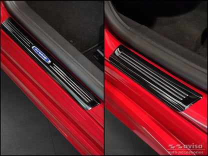 Protector umbral de puertas blue ''HYBRID ' FORD FOCUS hatchback negro espejo