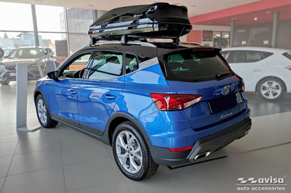 Protector umbral de puertas ''EXCLUSIVE edition'' 3d emblem 4 piezas)SEAT ARONA XCELLENCE negro espejo