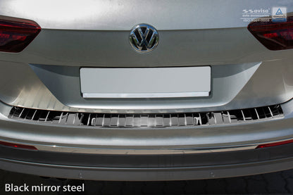 protector de parachoques trasero VW TIGUAN R-Line negro espejo