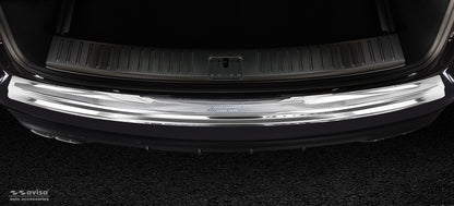 protector de parachoques trasero PORSCHE CAYENNE plata espejo, plata fibra de carbono