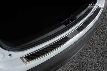 protector de parachoques trasero MAZDA CX-5 espejo acero,negro fibra de carbono