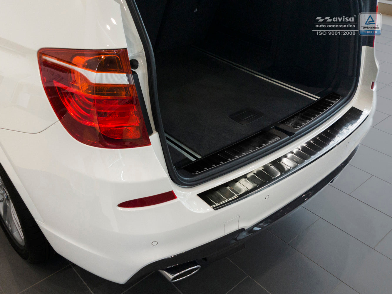 protector de parachoques trasero BMW X3 F25 negro