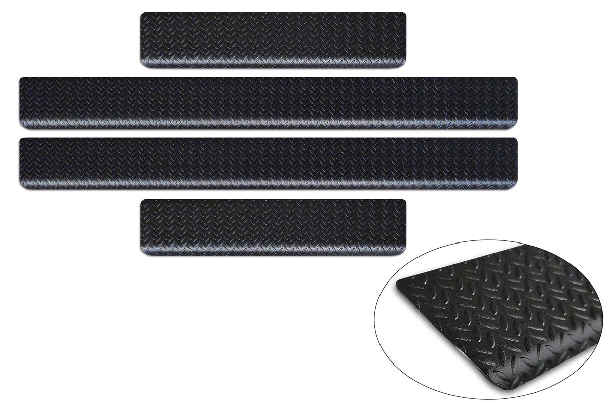 Protector umbral de puertas en relieve patrón grano TOYOTA PROACE VERSO negro mate 2016+