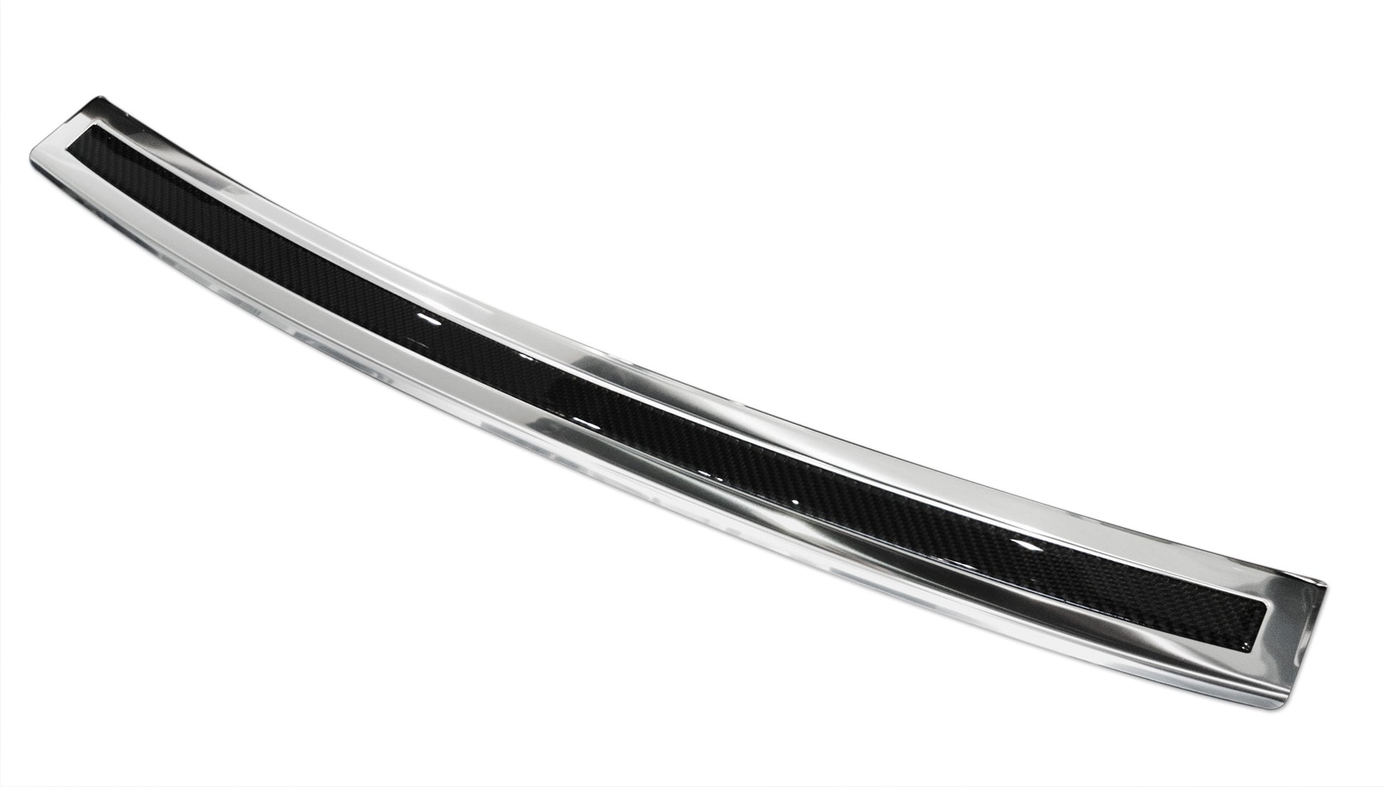 protector de parachoques trasero BMW X6 F16 espejo acero, negro fibra de carbono