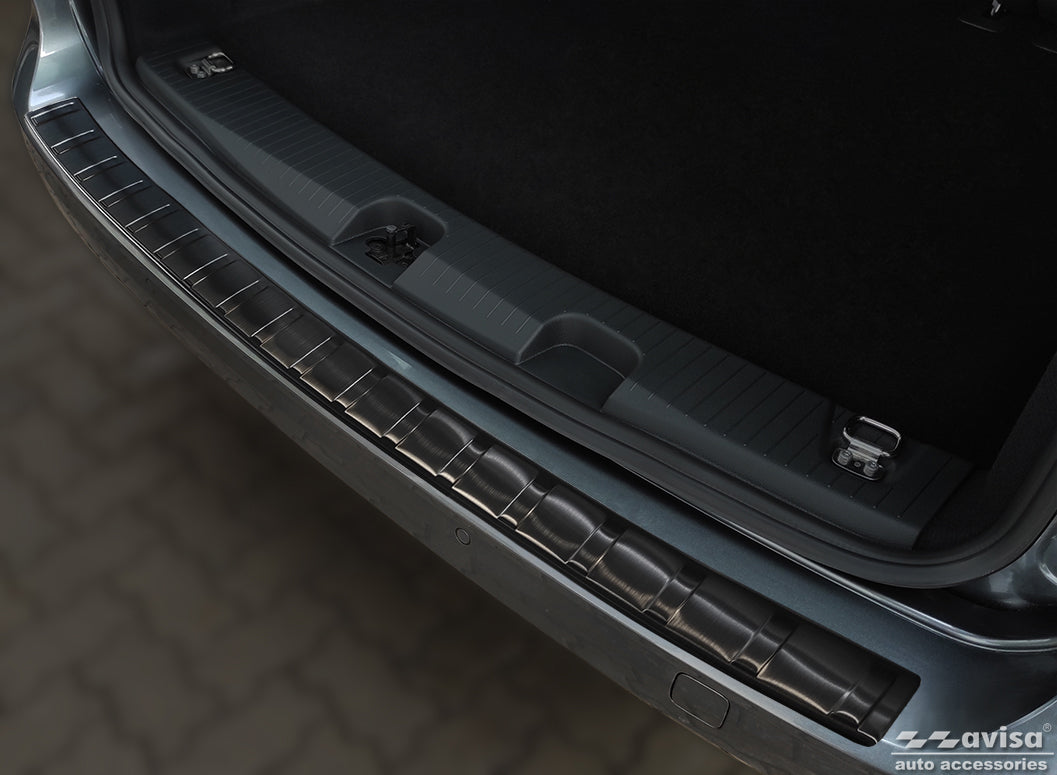 protector de parachoques trasero VW CADDY (SB) negro 2020+
