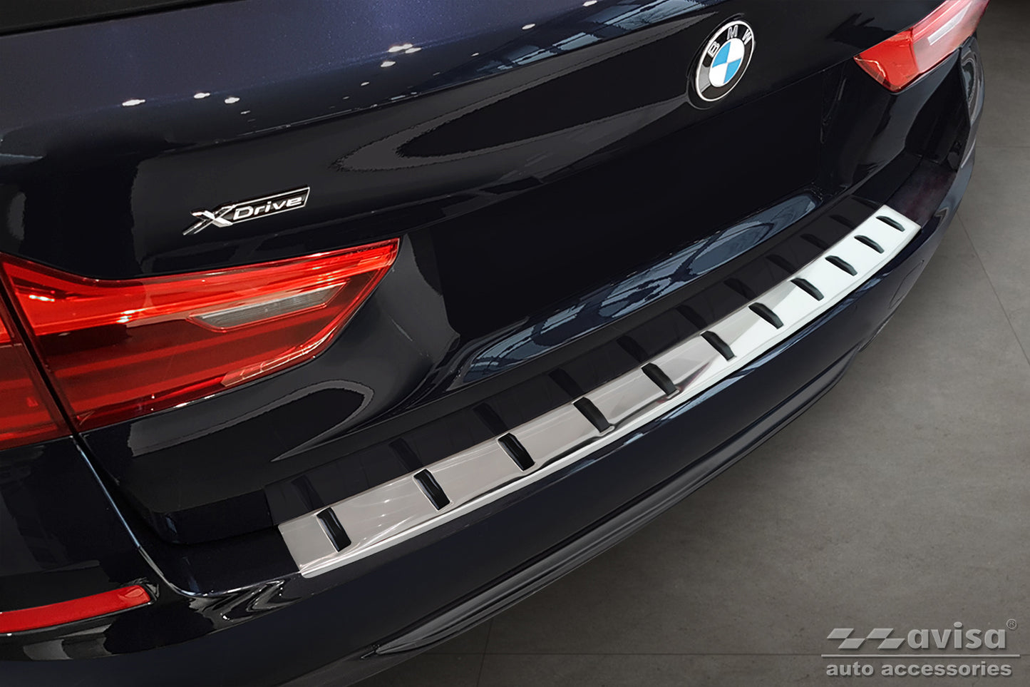 protector de parachoques trasero BMW 5 G31 touring plata