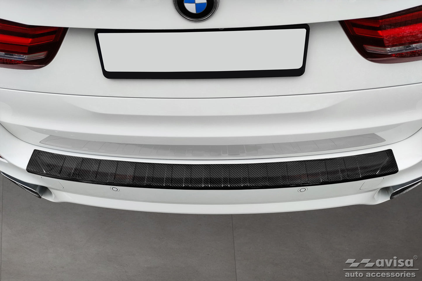 protector de parachoques trasero BMW X5 F15 fibra de carbono