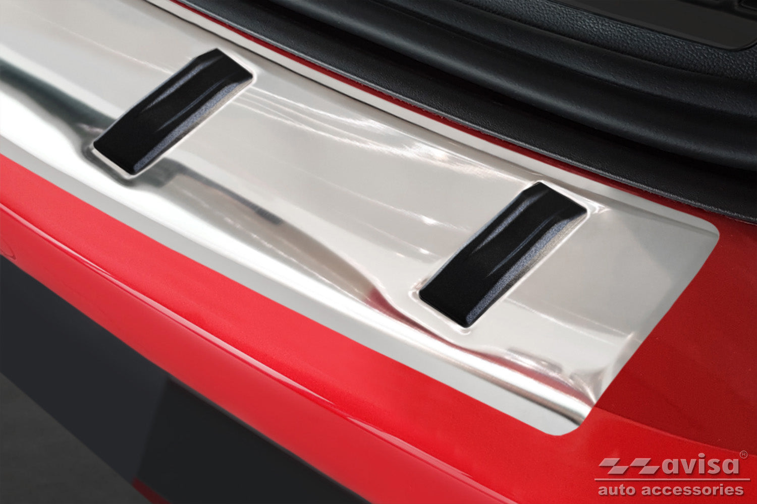 protector de parachoques trasero SEAT LEON plata satinado