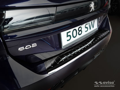 protector de parachoques trasero PEUGEOT 508 SW negro 2018-2023+