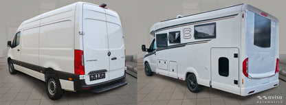embellecedor del portavasos MERCEDES SPRINTER negro espejo