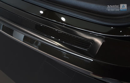 protector de parachoques trasero BMW X6 F16 negro acero, negro fibra de carbono 2014-19