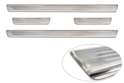 Protector umbral de puertas en relieve FIAT 600 plata satinado