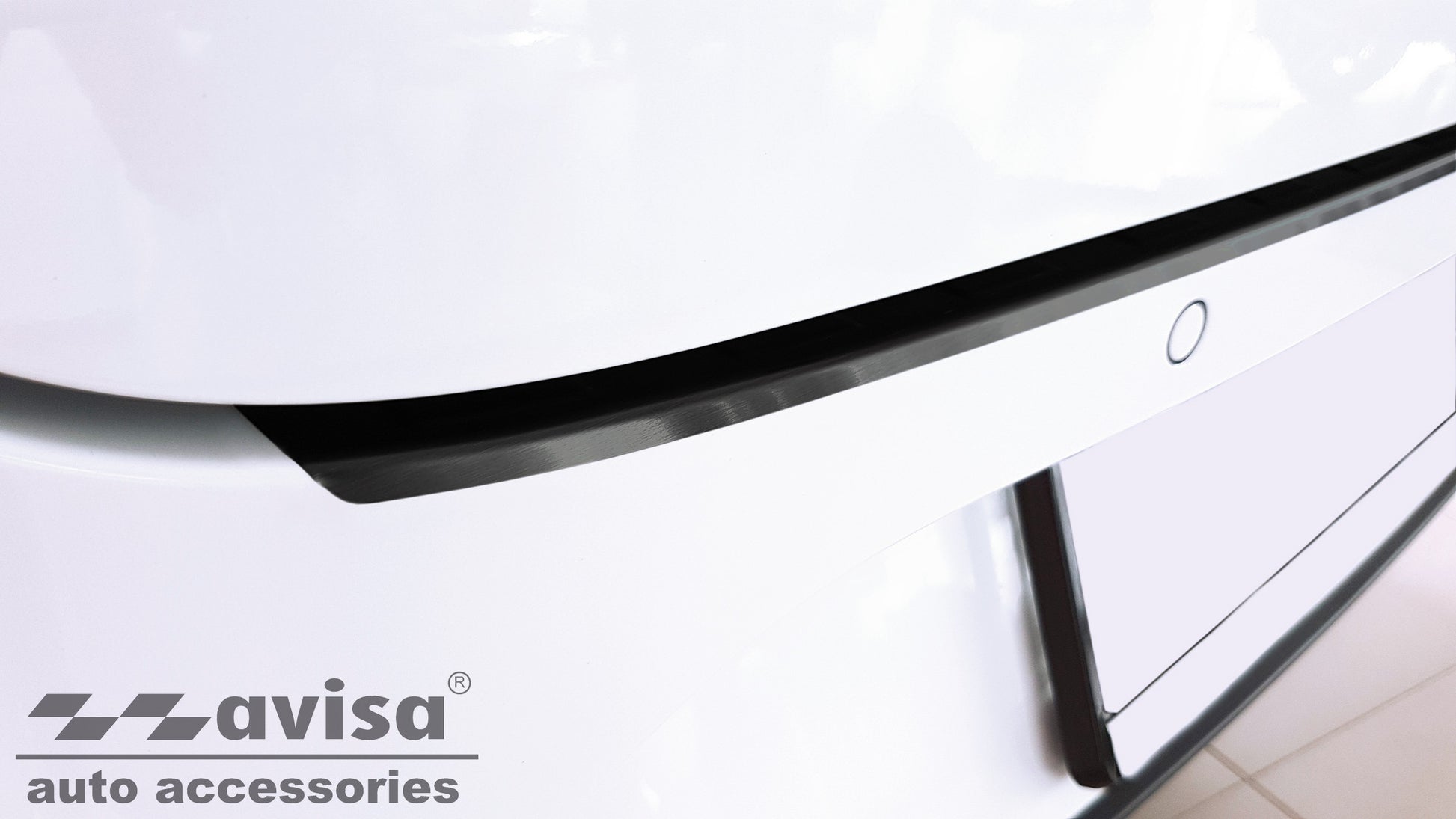 protector de parachoques trasero SEAT LEON Sportstourer negro