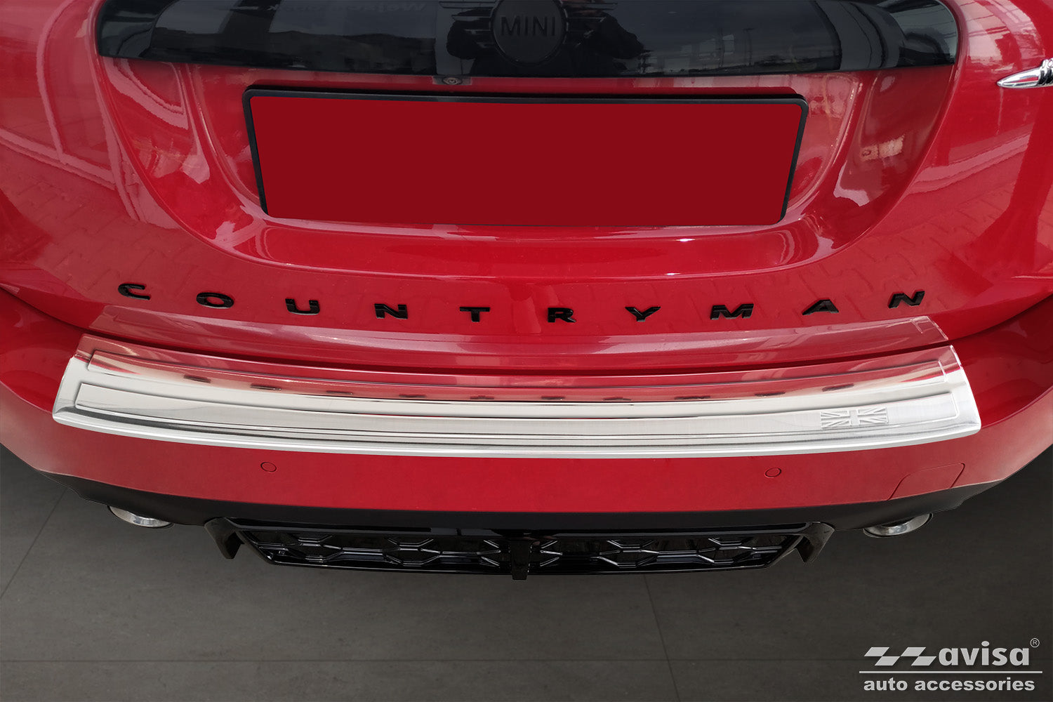 protector de parachoques trasero MINI COUNTRYMAN F60 plata