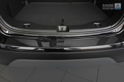 protector de parachoques trasero OPEL MOKKA X negro fibra de carbono