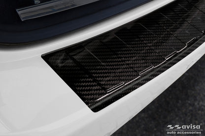 protector de parachoques trasero PORSCHE CAYENNE (92A) negro fibra de carbono