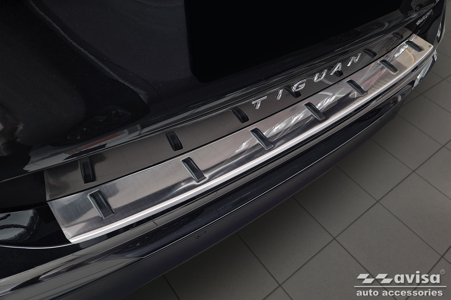 protector de parachoques trasero VW TIGUAN plata satinado