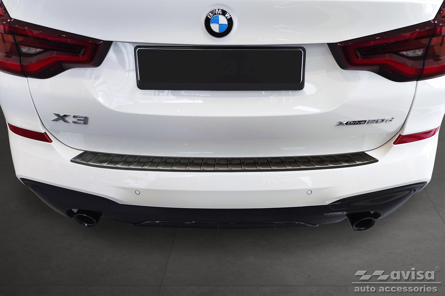 protector de parachoques trasero BMW X3 negro