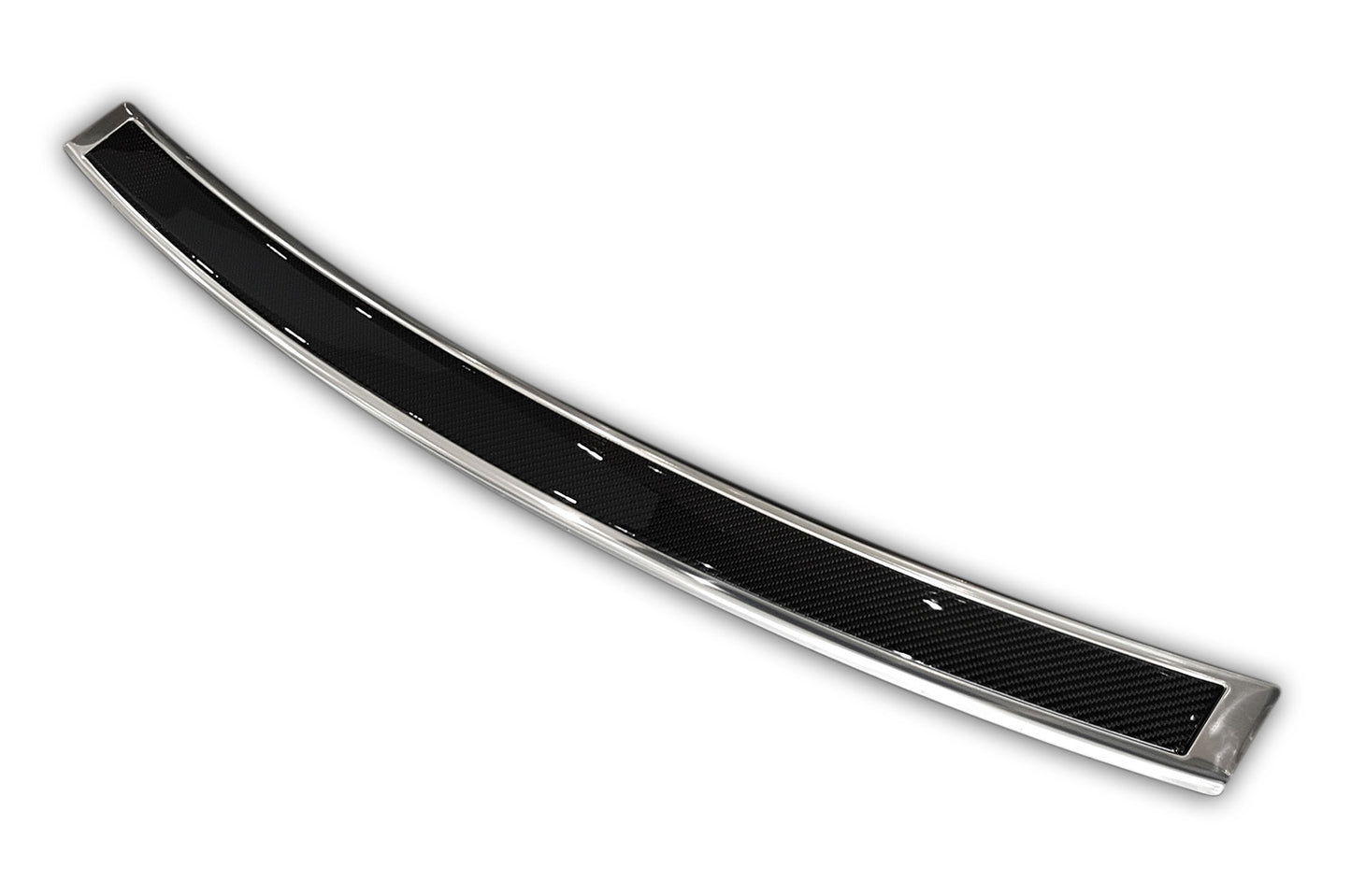 protector de parachoques trasero BMW X5 F15 plata espejo, negro fibra de carbono