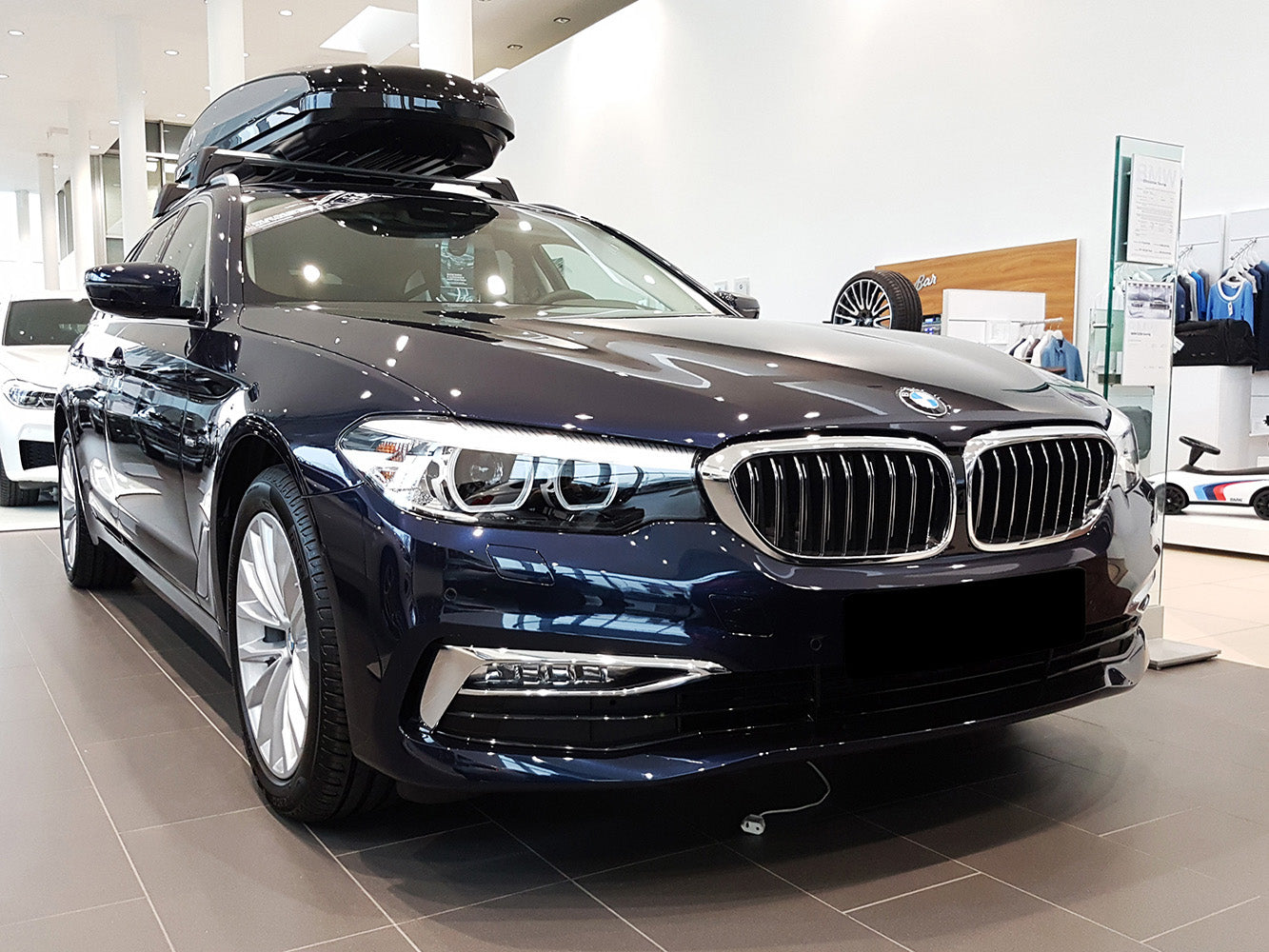 protector de parachoques trasero BMW 5 G31 touring negro