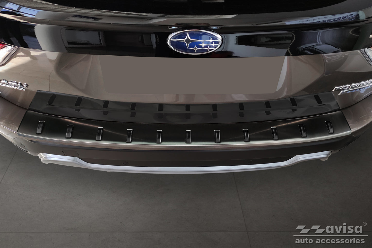 protector de parachoques trasero SUBARU FORESTER suv negro