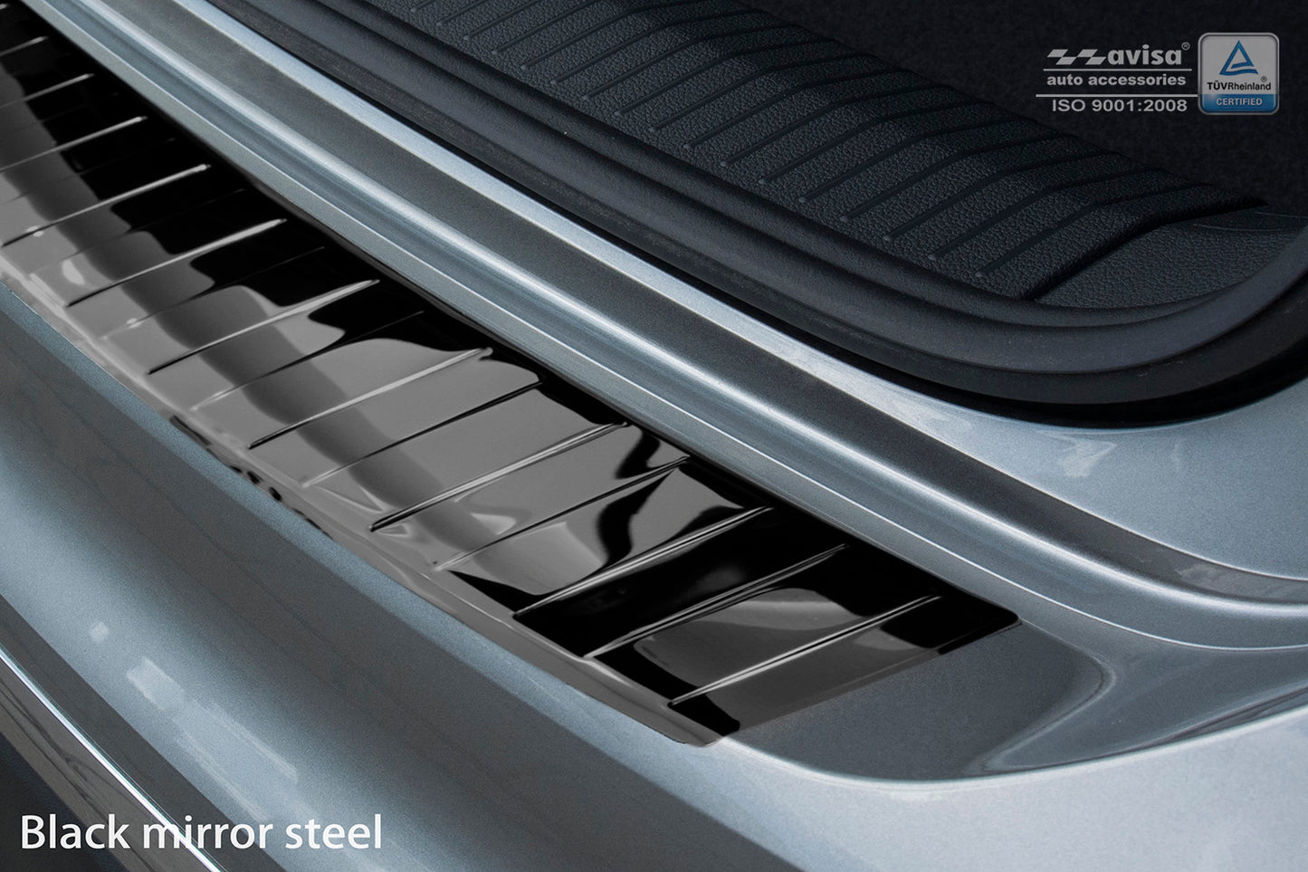 protector de parachoques trasero VW TIGUAN R-Line negro espejo
