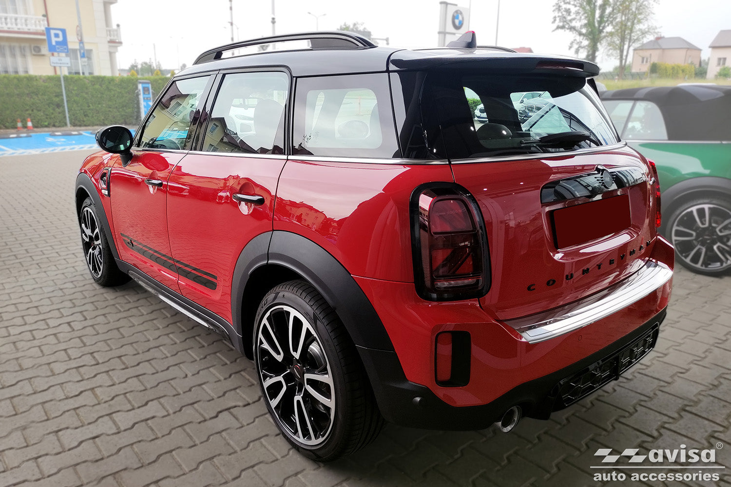 protector de parachoques trasero MINI COUNTRYMAN F60 plata