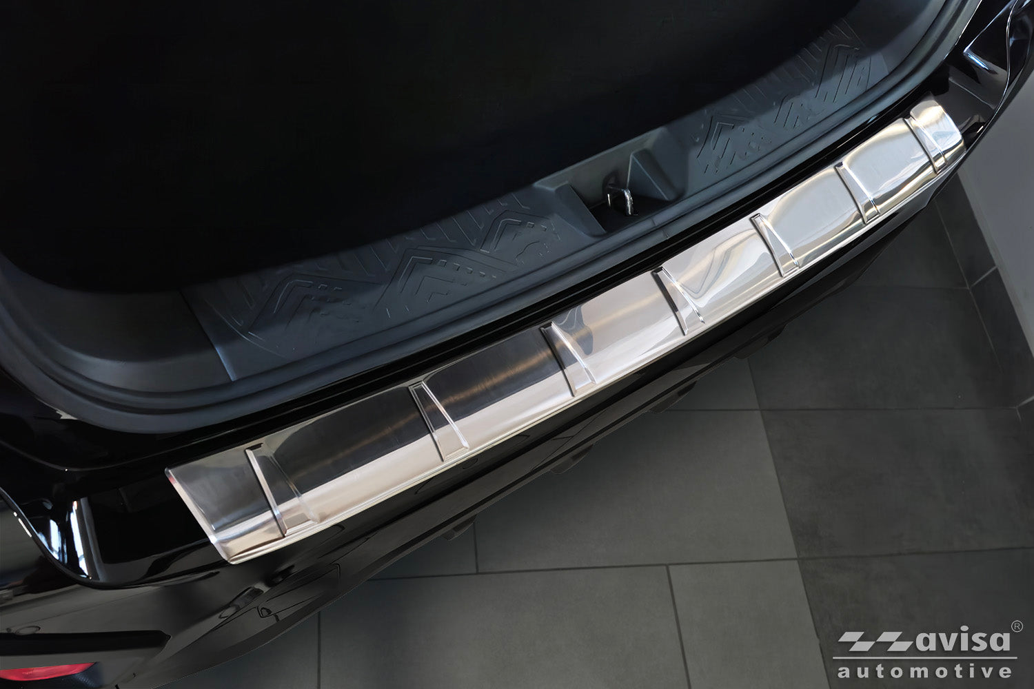 protector de parachoques trasero SUBARU CROSSTREK plata satinado