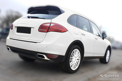 protector de parachoques trasero PORSCHE CAYENNE (92A) negro fibra de carbono