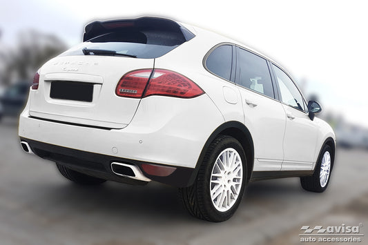protector de parachoques trasero PORSCHE CAYENNE (92A) negro fibra de carbono