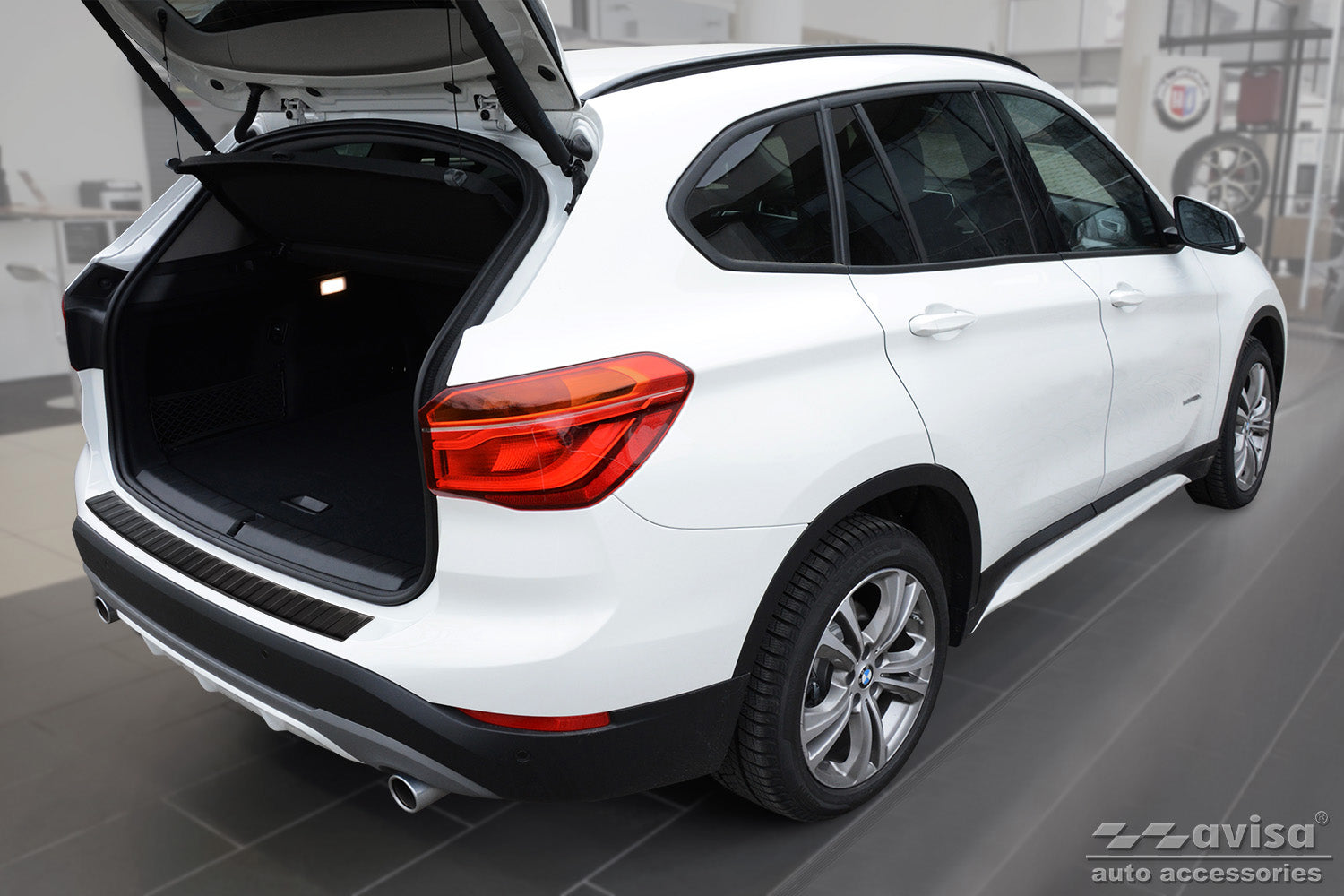 protector de parachoques trasero BMW X1 F48 2019-2022+