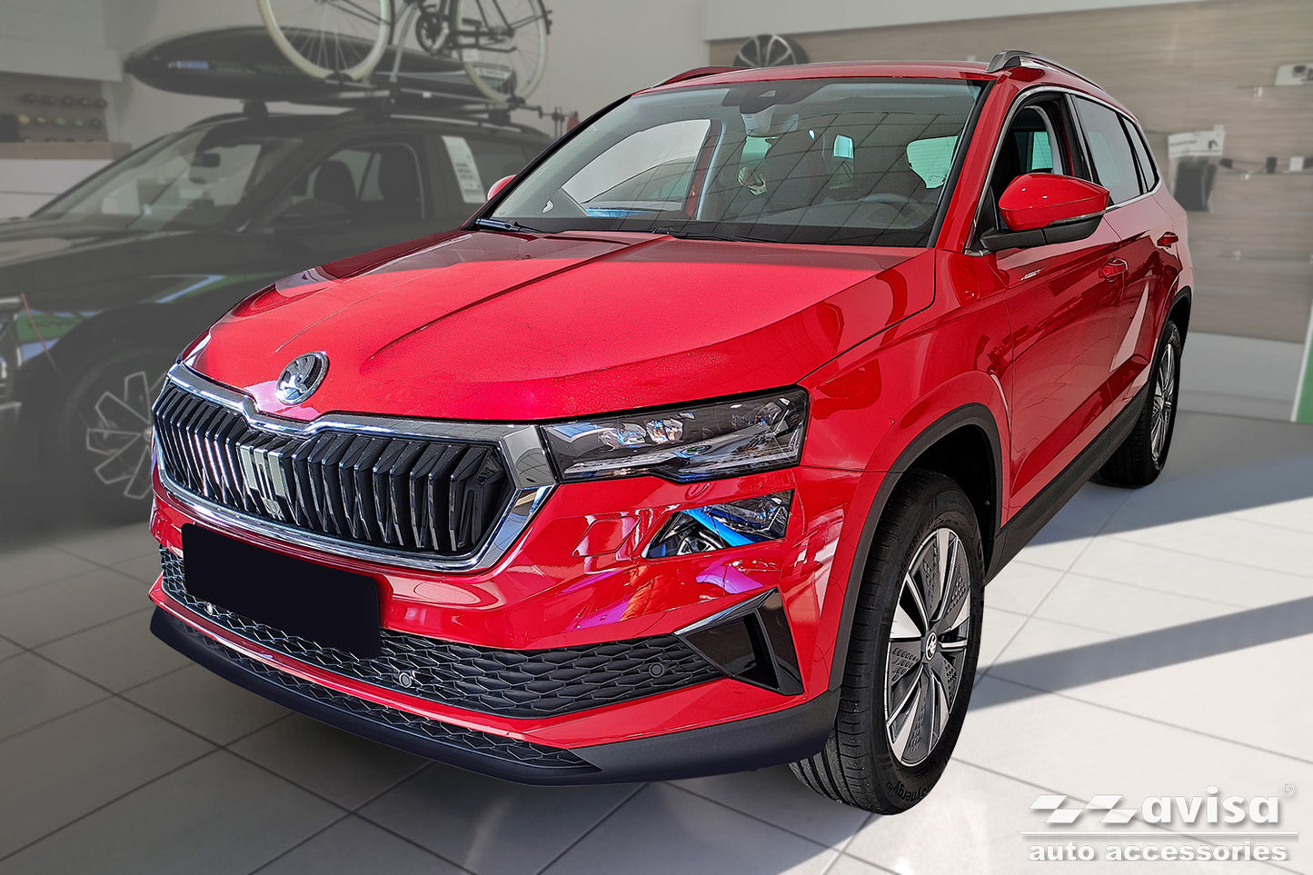 protector de parachoques trasero SKODA KAROQ plata espejo