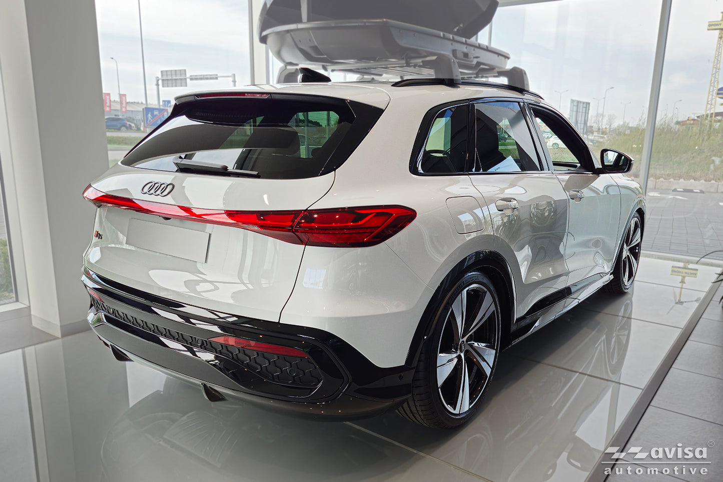 protector de parachoques trasero AUDI Q5 plata espejo