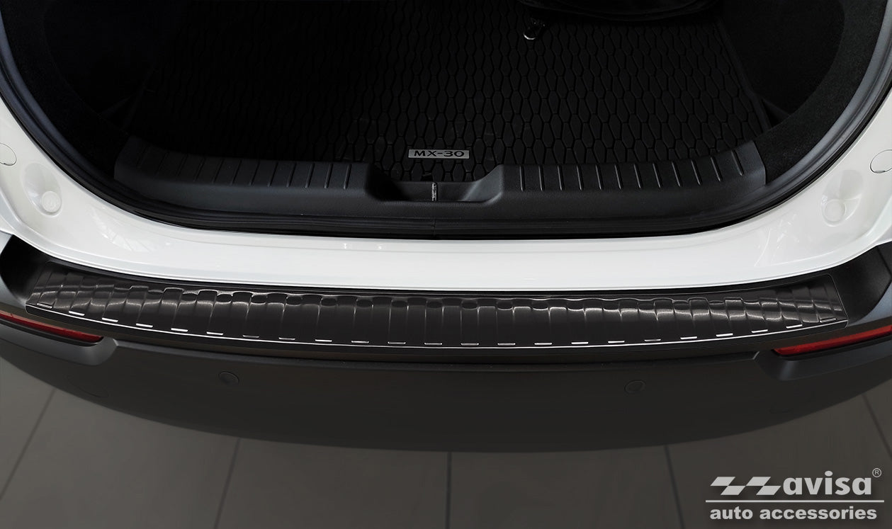 protector de parachoques trasero MAZDA MX-30 negro acero 2020+