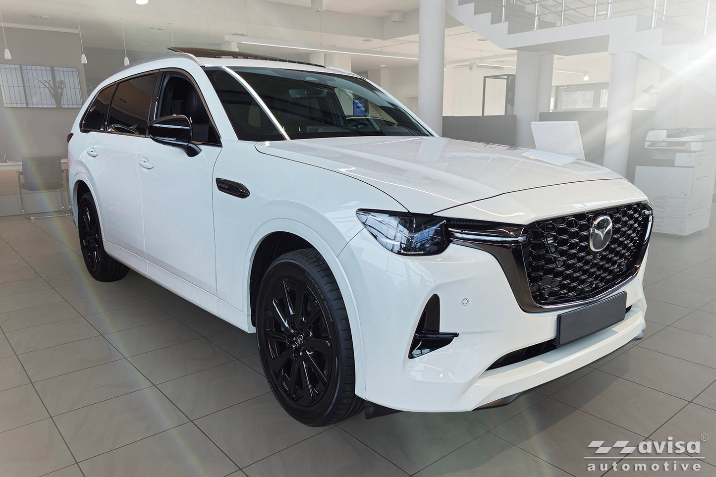 protector de parachoques trasero MAZDA CX-80 plata satinado