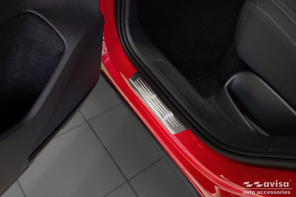 Protector umbral de puertas en relieve VW TIGUAN plata satinado