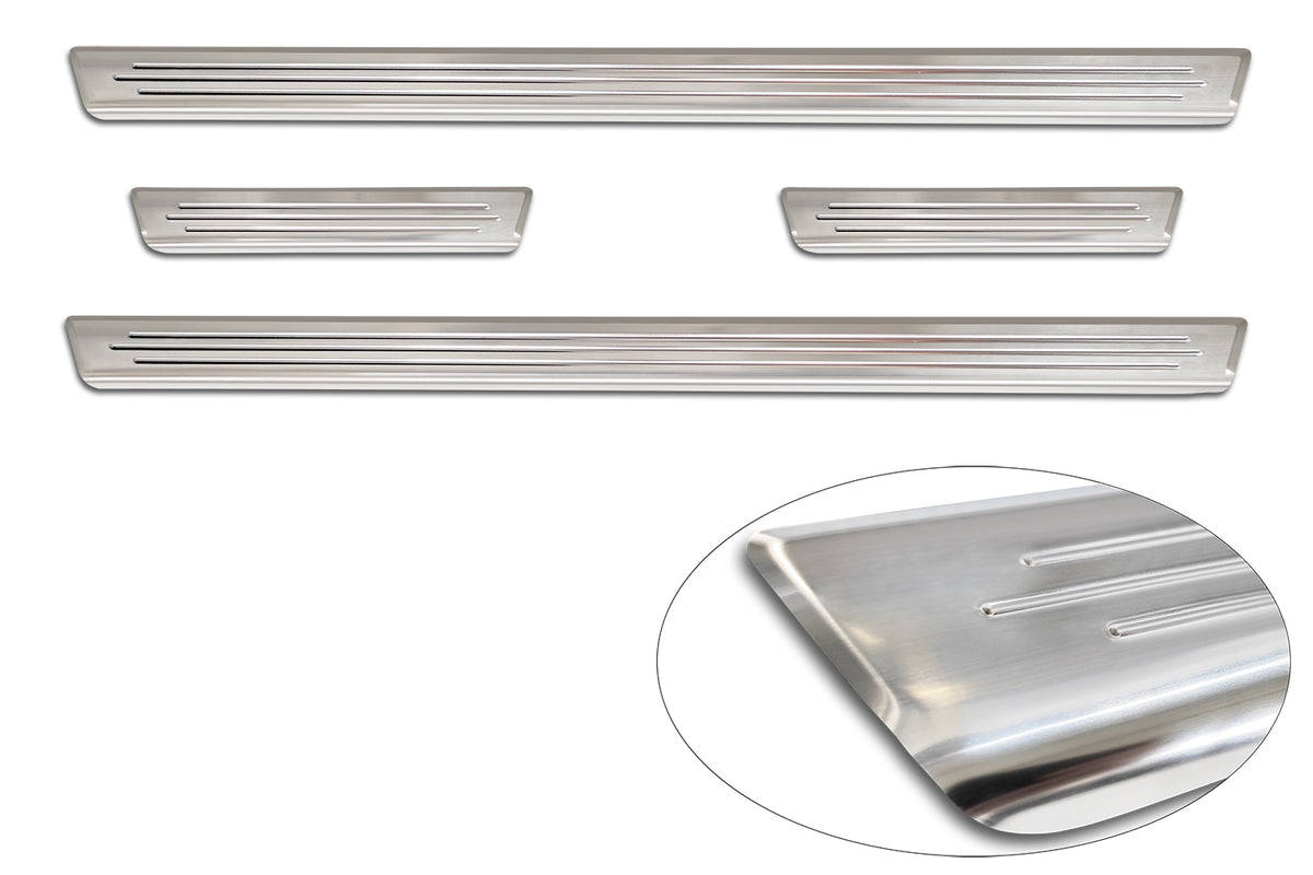 Protector umbral de puertas en relieve FIAT 600 plata satinado