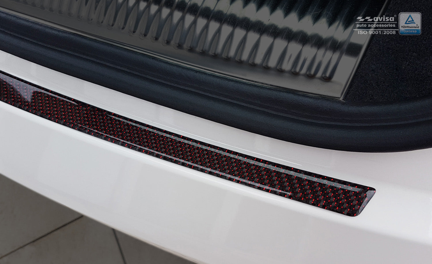 protector de parachoques trasero AUDI Q3 rojo / negro
