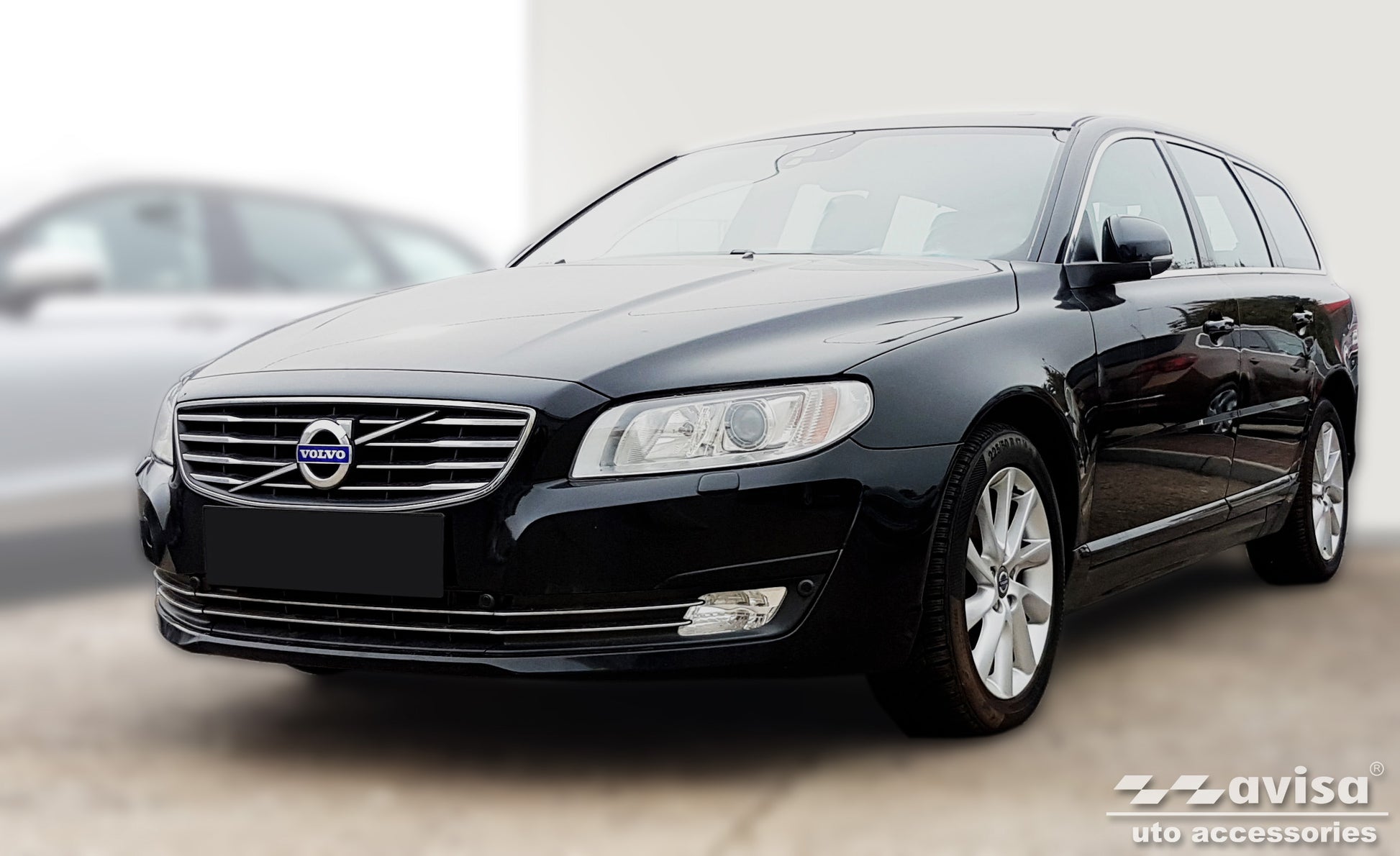 protector de parachoques trasero VOLVO V60 combi negro 2018+