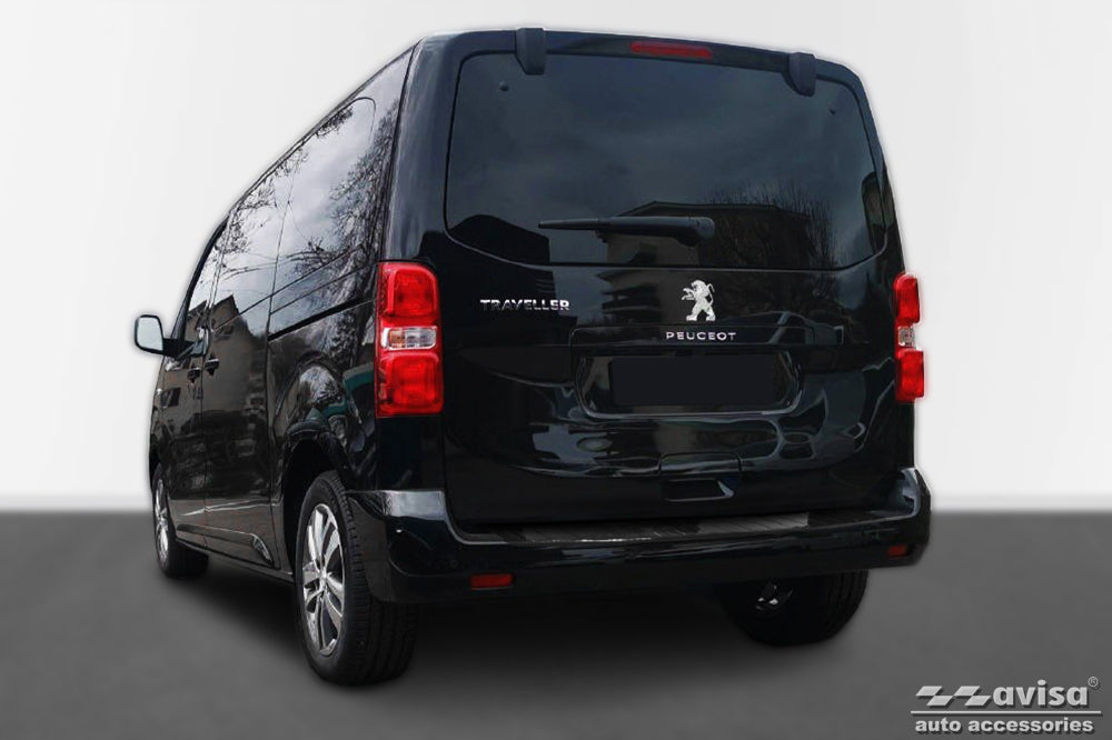 protector de parachoques trasero PEUGEOT TRAVELLER negro 2016+